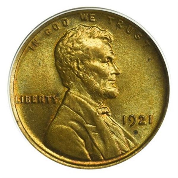 1921 Lincoln Wheat Cent PCGS MS-64 BN
