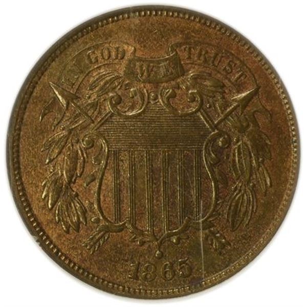 1865 Two Cents NGC MS-62 BN