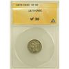 Image 2 : 1879 CuNi Three Cents ANACS VF-30