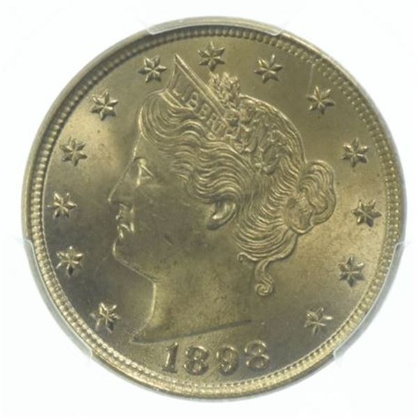 1898 Liberty V Nickel PCGS MS-64