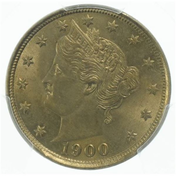 1900 Liberty V Nickel PCGS MS-63