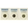 Image 1 : 3 PCGS Proof Jefferson Nickels 1960, 64, 65 SMS