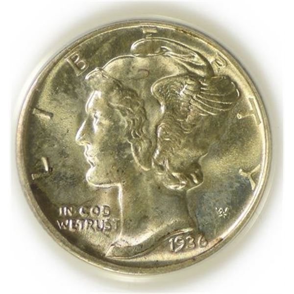 1936-D Mercury Dime PCGS MS-64 FB