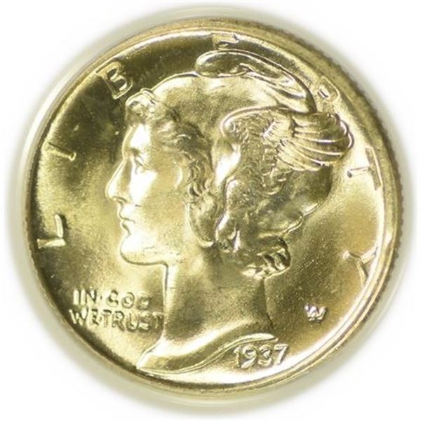 1937-S Mercury Dime PCGS MS-66 FB CAC