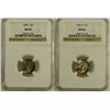 Image 1 : Lot of 2 1949 and 1949-S Roosevelt Dimes NGC MS-66