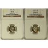 Image 1 : Roosevelt Dimes 1960 MS-66 & 1961-D MS-66 FT NGC
