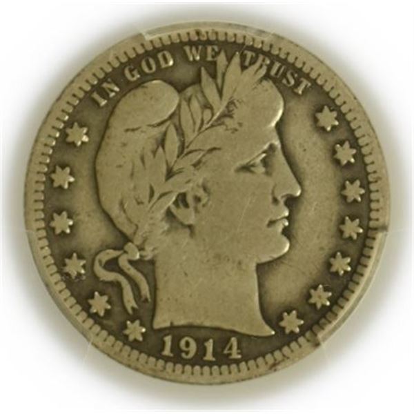1914-S Barber Quarter PCGS VG-10