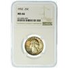 Image 2 : 1952 Washington Quarter NGC MS-66