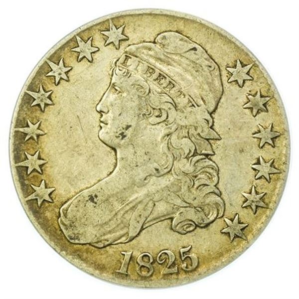 1825 Capped Bust Half Dollar ANACS VF-20