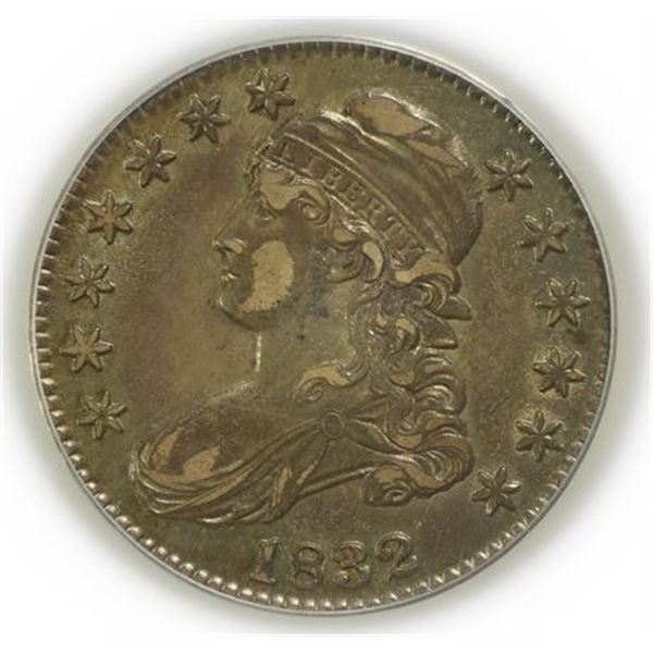1832 Small Letters Capped Bust Half PCGS AU-50