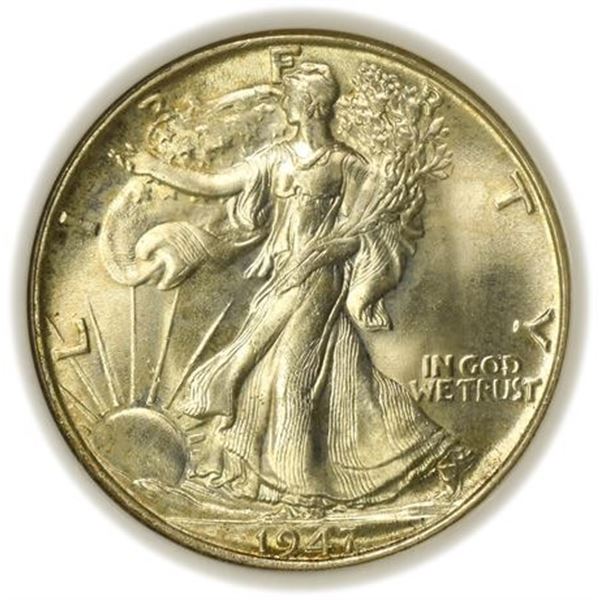 1947 Walking Liberty Half Dollar NGC MS-65