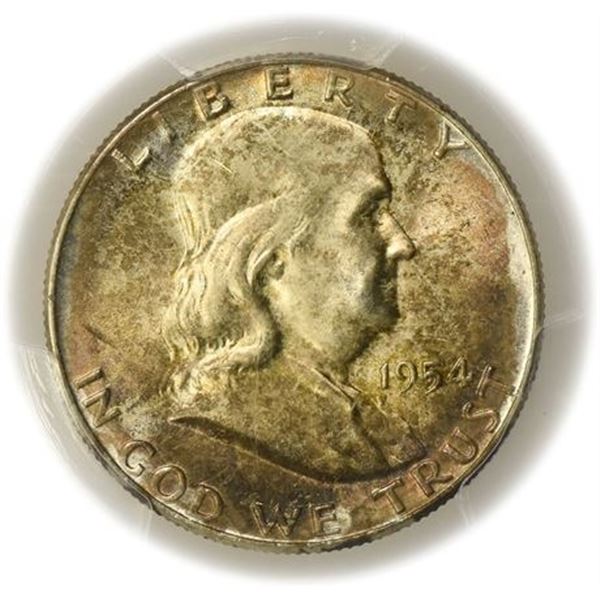 1954 Franklin Half Dollar PCGS MS-64+