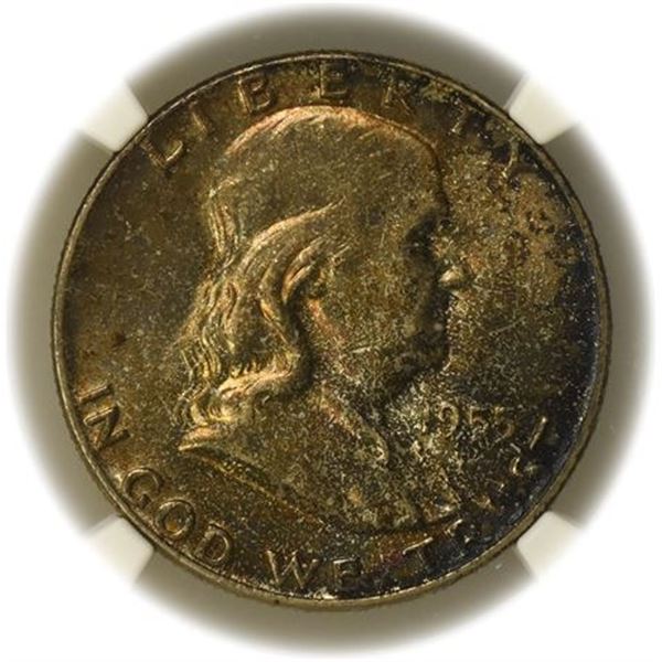 1955 Franklin Half Dollar NGC MS-64 FBL