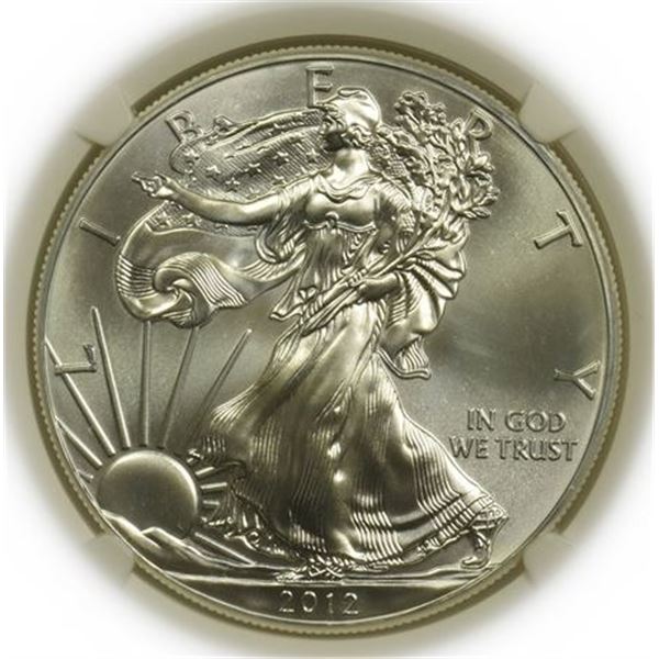 2012 (W) West Point Mint Silver Eagle NGC MS-70