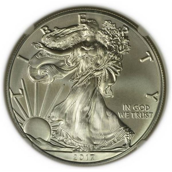 2017-W Burnished Silver Eagle NGC MS-70