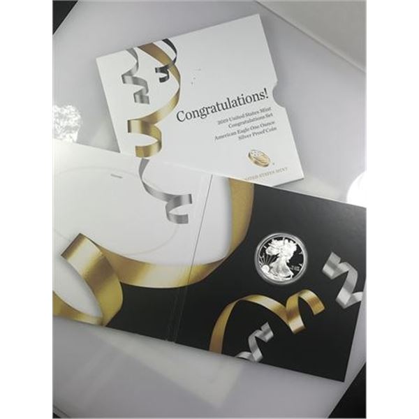 2019 Congratulations Set With Proof Silver Eagle