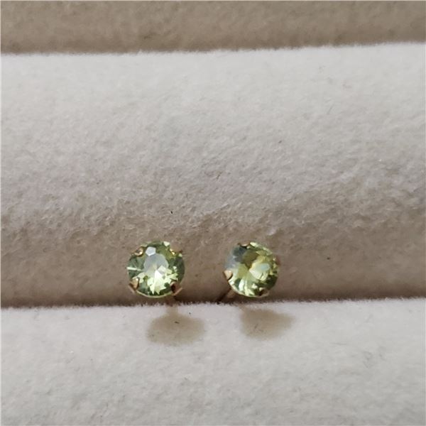 10K YELLOW GOLD PERIDOT EARRINGS