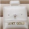 Image 1 : 14K WHITE GOLD WHITE SAPPHIRE(0.04CT) NOSE PIN