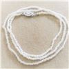Image 2 : 10K WHITE GOLD FRESH WATER PEARL 20"  NECKLACE