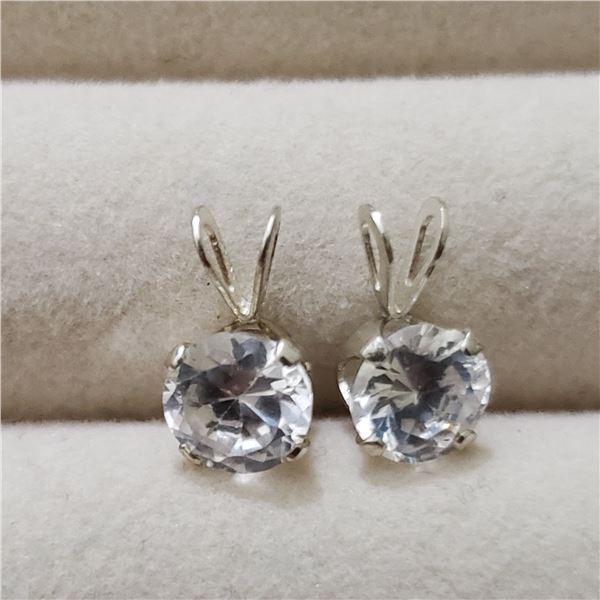 SILVER 2 CZ PENDANT SET