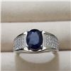 Image 1 : SILVER SAPPHIRE(3CT) RING (~WEIGHT 5.73G)