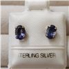 Image 1 : SILVER LOLITE  EARRINGS, MADE IN CANADA