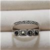 Image 1 : SILVER MARCASITE 2 RING SET (~SIZE 6.5)
