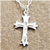 Image 1 : SILVER CROSS 16" NECKLACE