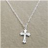 Image 2 : SILVER CROSS 16" NECKLACE
