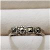 Image 1 : SILVER MARCASITE RING (~SIZE 6.5)