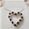 Image 1 : SILVER GARNET 20"  NECKLACE