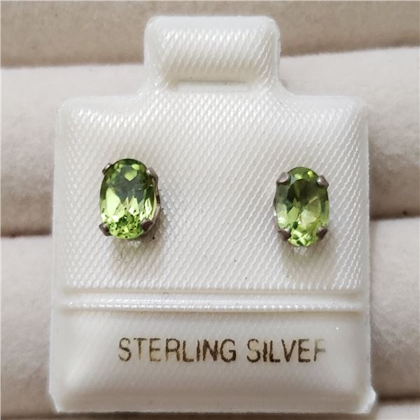 SILVER PERIDOT EARRINGS