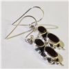 Image 2 : SILVER GARNET EARRINGS(~WEIGHT 3.48G)