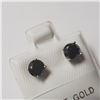 Image 2 : 14K WHITE GOLD BLACK DIAMOND(1.26CT) EARRINGS