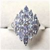 Image 1 : SILVER TANZANITE(1.9CT) RING (~SIZE 6.75)