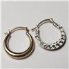 Image 2 : 10K YELLOW GOLD CZ 0.67G HOOP EARRINGS