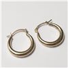 Image 3 : 10K YELLOW GOLD CZ 0.67G HOOP EARRINGS