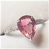 Image 2 : 14K WHITE GOLD TOURMALINE(2.3CT) DIAMOND(0.1CT)