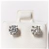 Image 1 : 14K WHITE GOLD WHITE MOISSANITE(1CT) EARRINGS