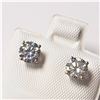 Image 3 : 14K WHITE GOLD WHITE MOISSANITE(1CT) EARRINGS