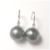 Image 1 : SILVER GENUINE TAHITIAN PEARL 11-12MM EARRINGS