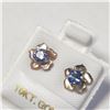 Image 3 : 10K YELLOW GOLD TANZANITE 2IN1 EARRINGS