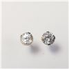 14K YELLOW GOLD CZ EARRINGS, MADE IN CANADA