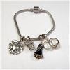 Image 1 : SILVER PANDORA STYLE BRACELET (~WEIGHT 22.6G)