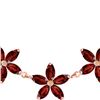 Image 1 : Genuine 4.2 ctw Garnet Necklace 14KT Rose Gold - REF-60W7Y