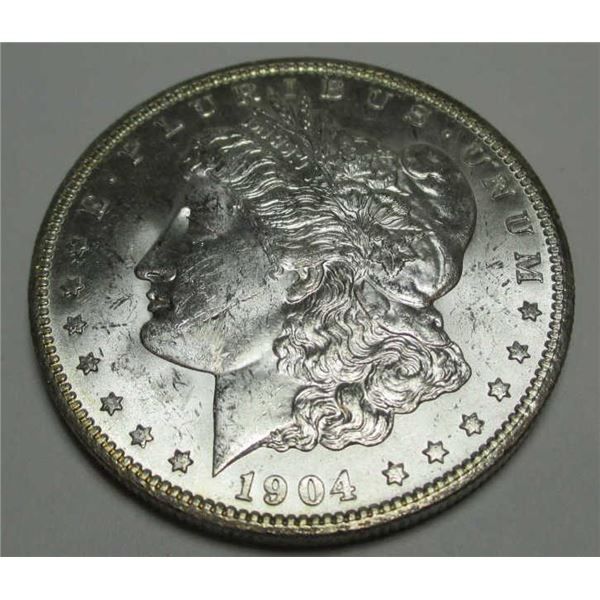 1904 -O CH BU Morgan Dollar