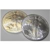 Image 1 : Lot of (2) US SIlver Eagles - BU Grade -