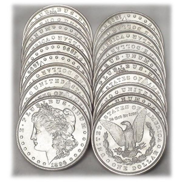 (20) 1880-1890's BU Morgan Dollars