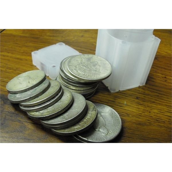(20) Peace Silver Dollars- g-xf