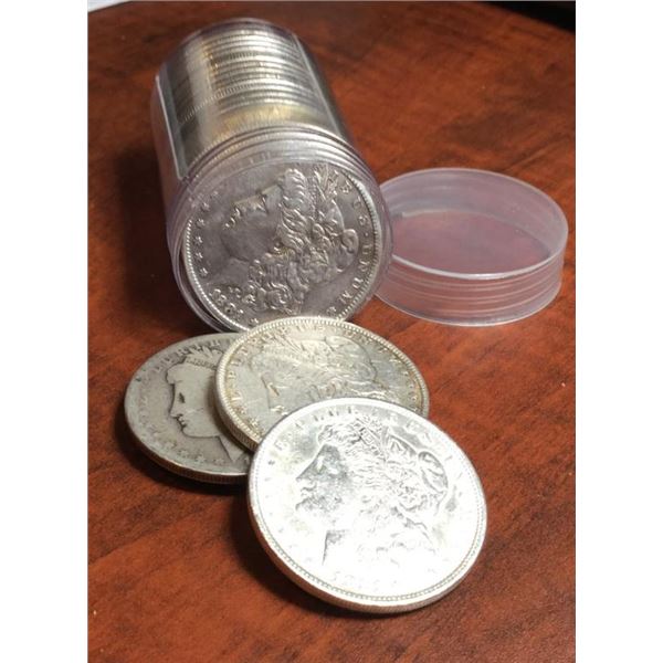 A roll of (20) Random Date Morgan Dollars